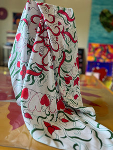 Heart anchors Scarf 36x36