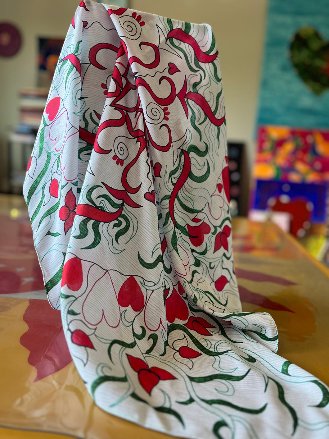 Heart anchors Scarf 36x36