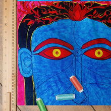 Load image into Gallery viewer, Krodha Bhairava 18x24 Inches Poly Silk Print
