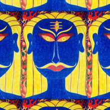 Load image into Gallery viewer, Mahocchshuma Bhairava Poly Silk Print 18x24 Inches

