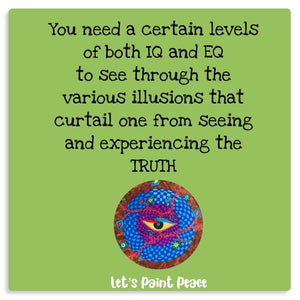 EQ and IQ metal Print