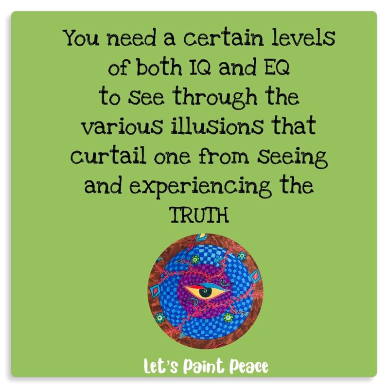 EQ and IQ metal Print