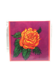 The Orange-Yellow Rose Note Card