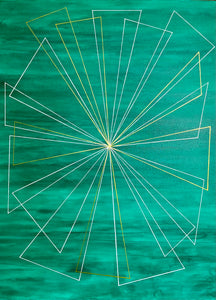 Play of Triangles, Original Painting, 30x40 inches, Acrylic